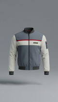 Slate grey tech bomber jacket